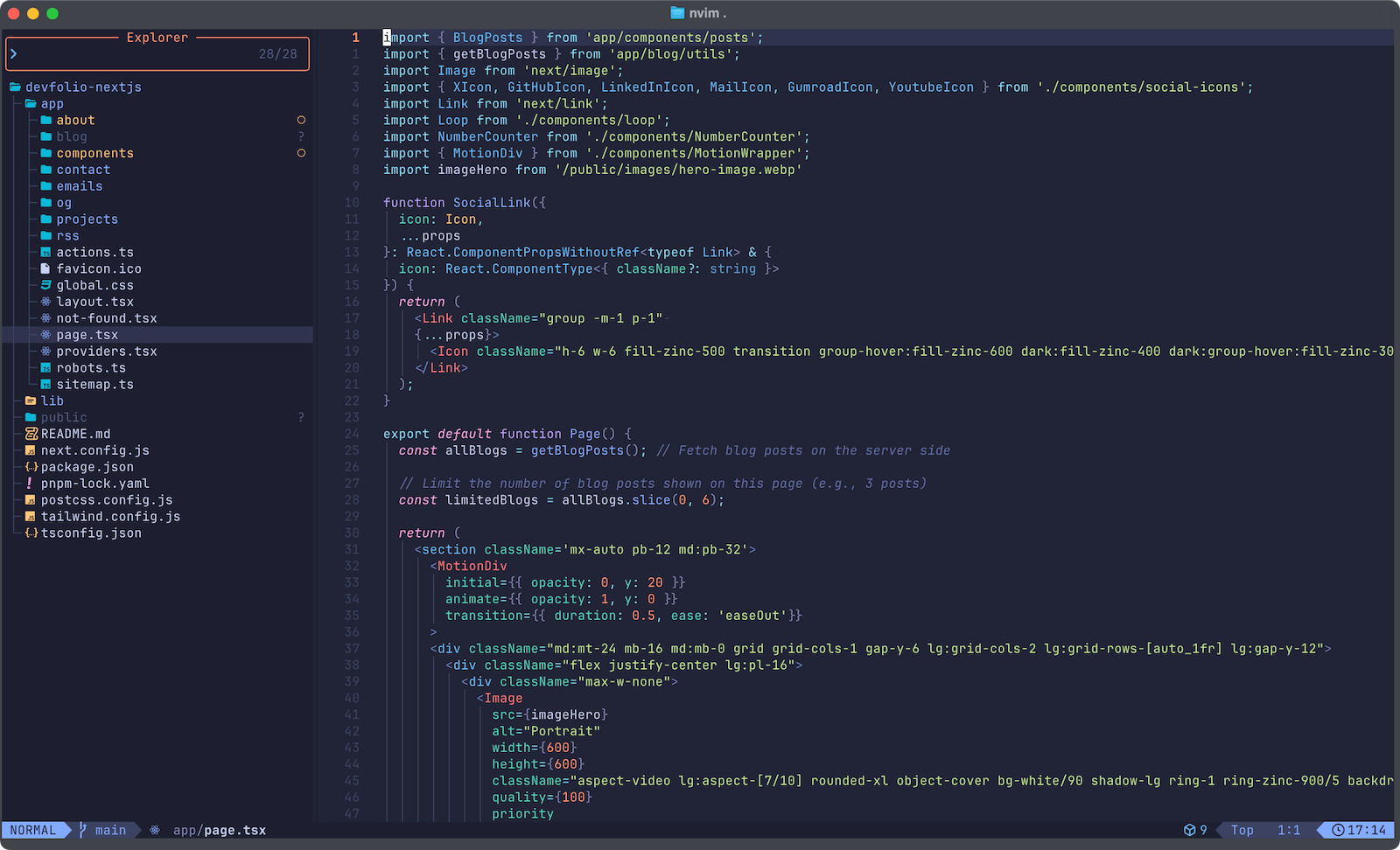 Lazyvim Page Screen