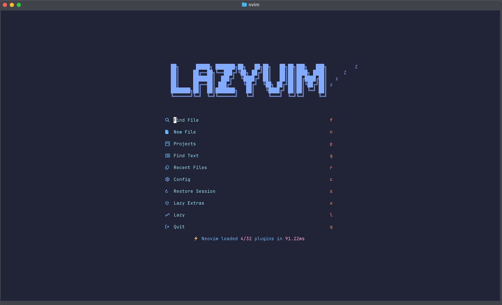 Lazyvim Screen